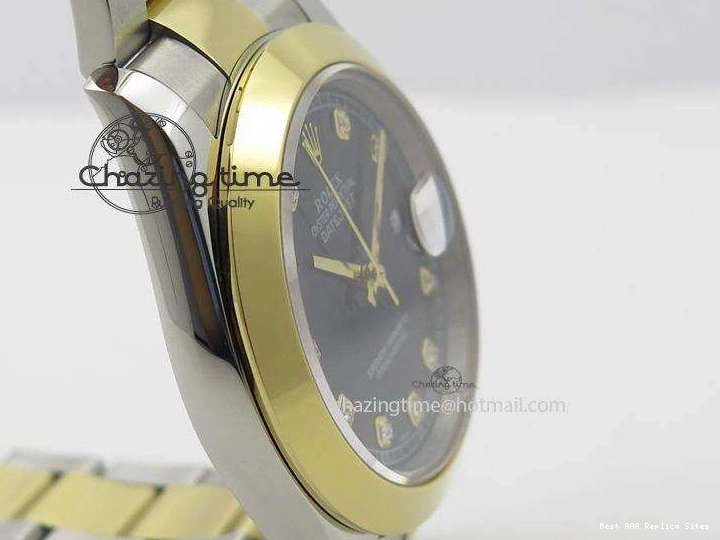 Best AAA Replica Sites 3978 On Bracelet Dial Black 116203 Best Diamond SS Oyster DateJust YG A UrbanStyle Edition BP-Maker 36MM 1225